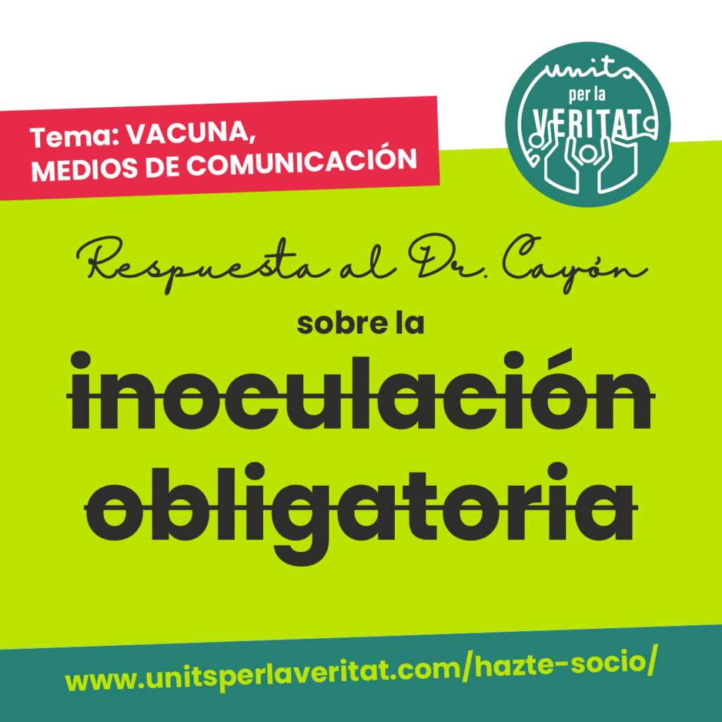 Units per la Veritat – Dr Cayon respuesta