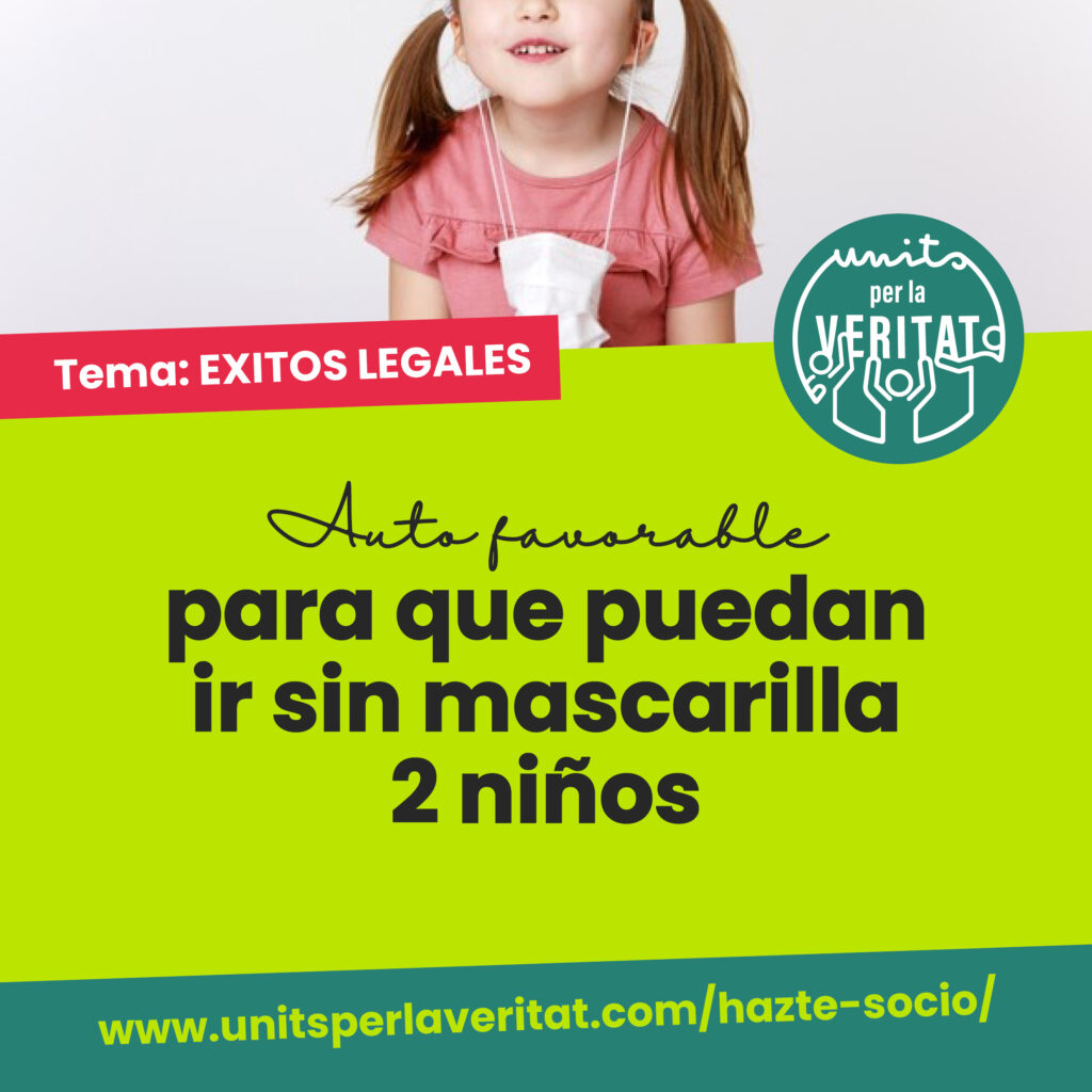 Auto favorable mascarilla niños