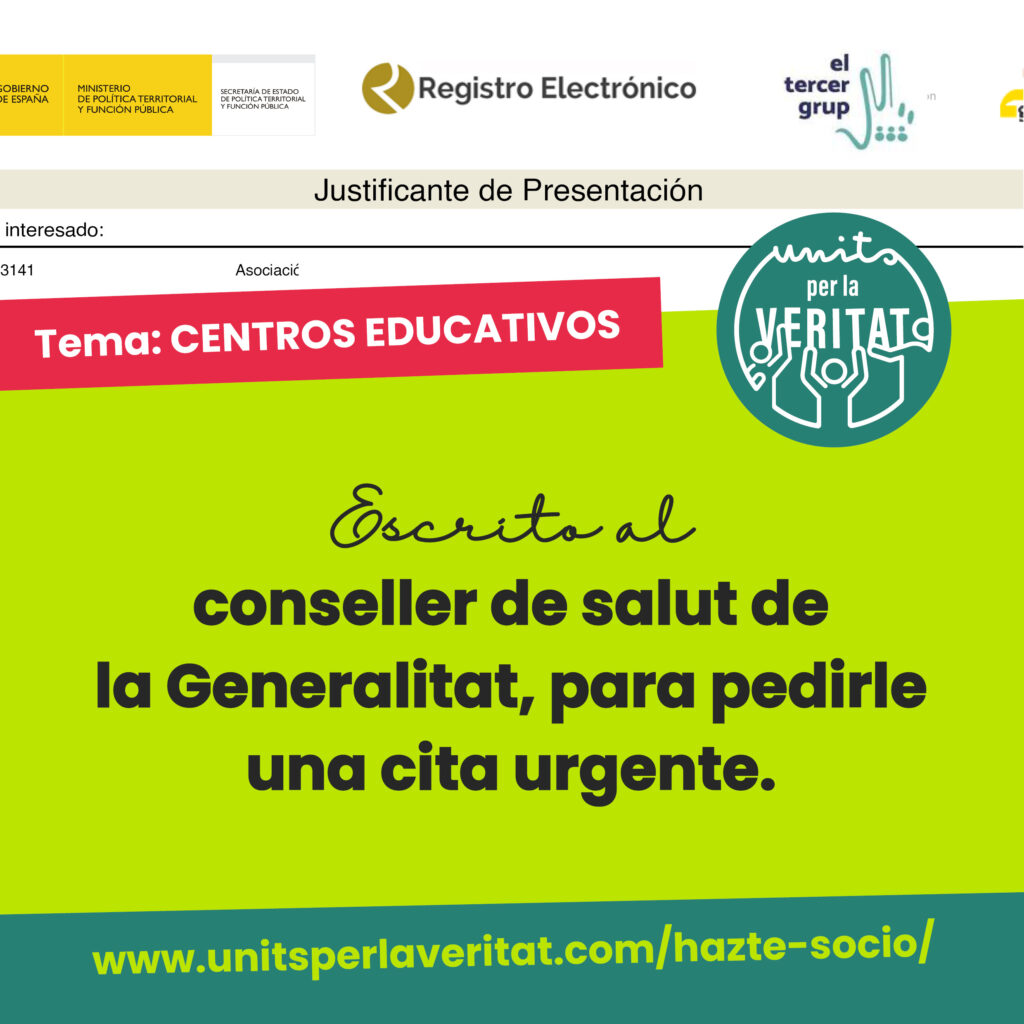 Escrito al conseller de salut