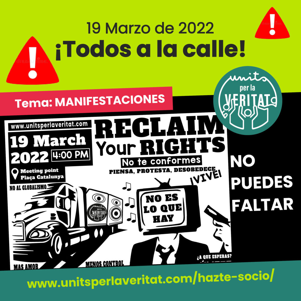 Cartel Manifestación 19 de marzo 2022